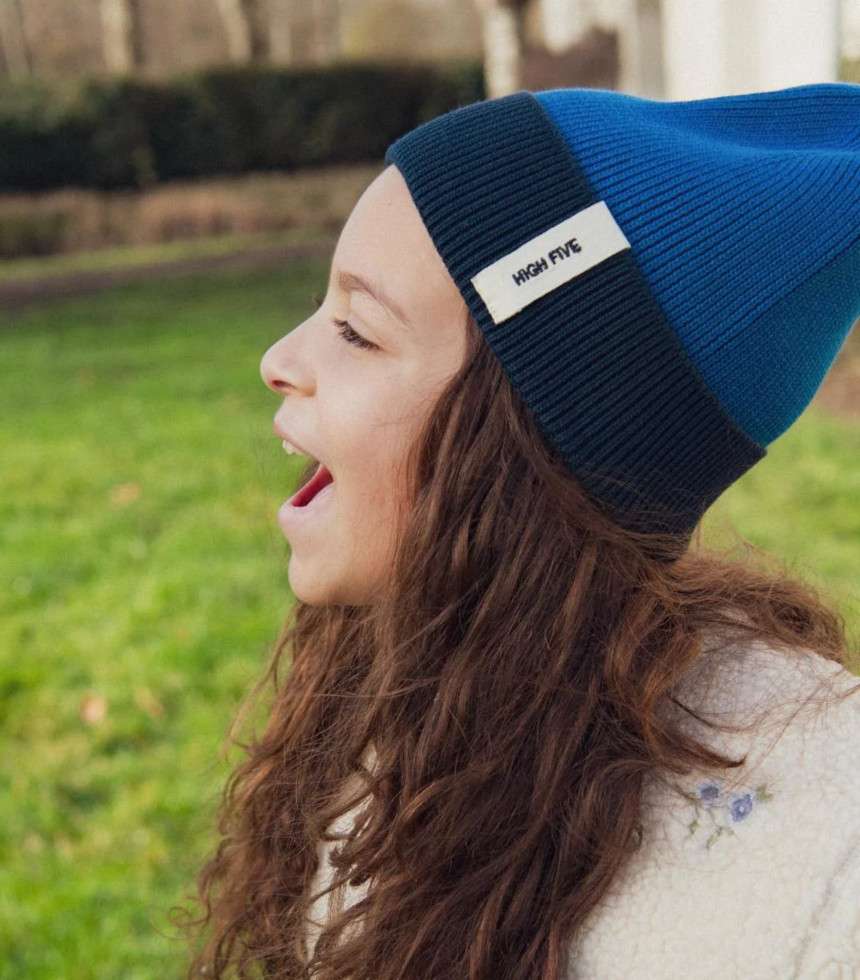 Bonnet bicolore High Five bleu