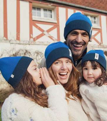 Bonnet bicolore High Five bleu