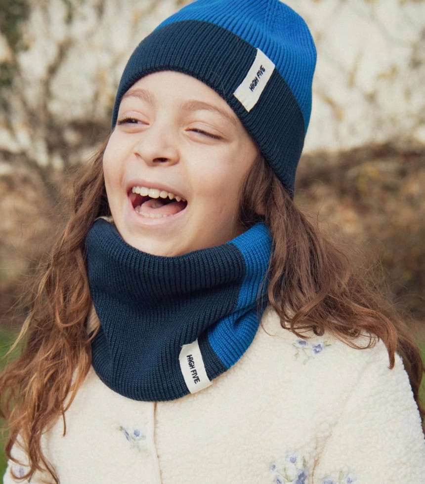 Bonnet bicolore High Five bleu