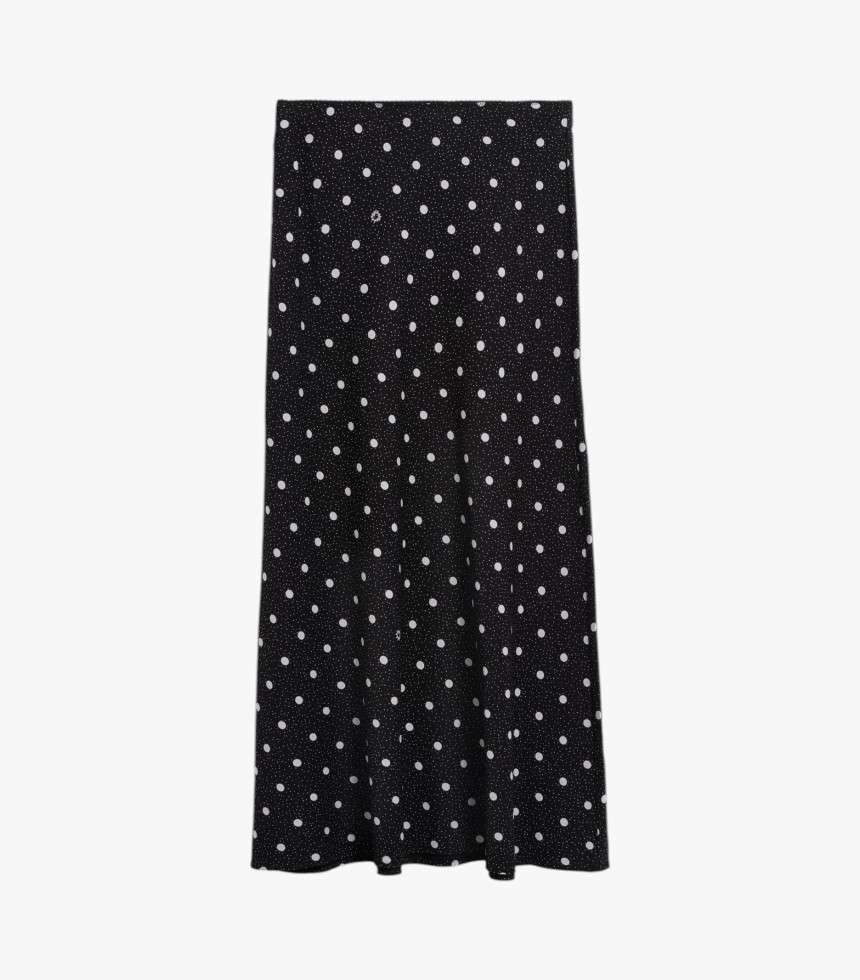 Jupe Lenovaa à pois noir et blanc