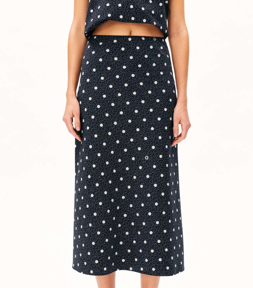 Jupe Lenovaa à pois noir et blanc