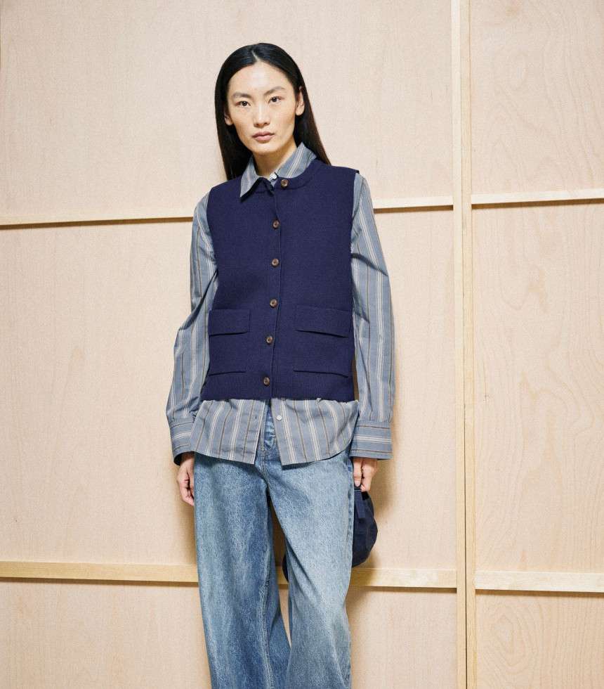 Pull SM Compact Crew bleu marine