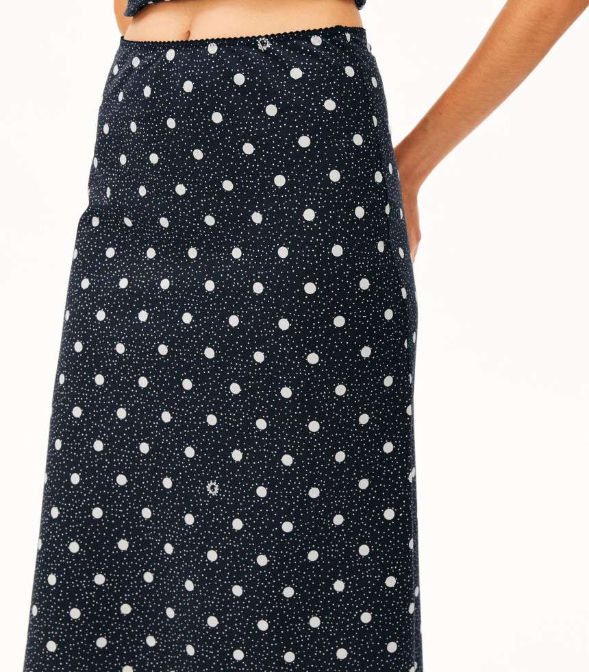 Jupe Lenovaa à pois noir et blanc