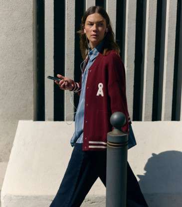 Bomber Iconic Å rouge et bleu marine