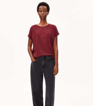 T-shirt Idaara rouge velours