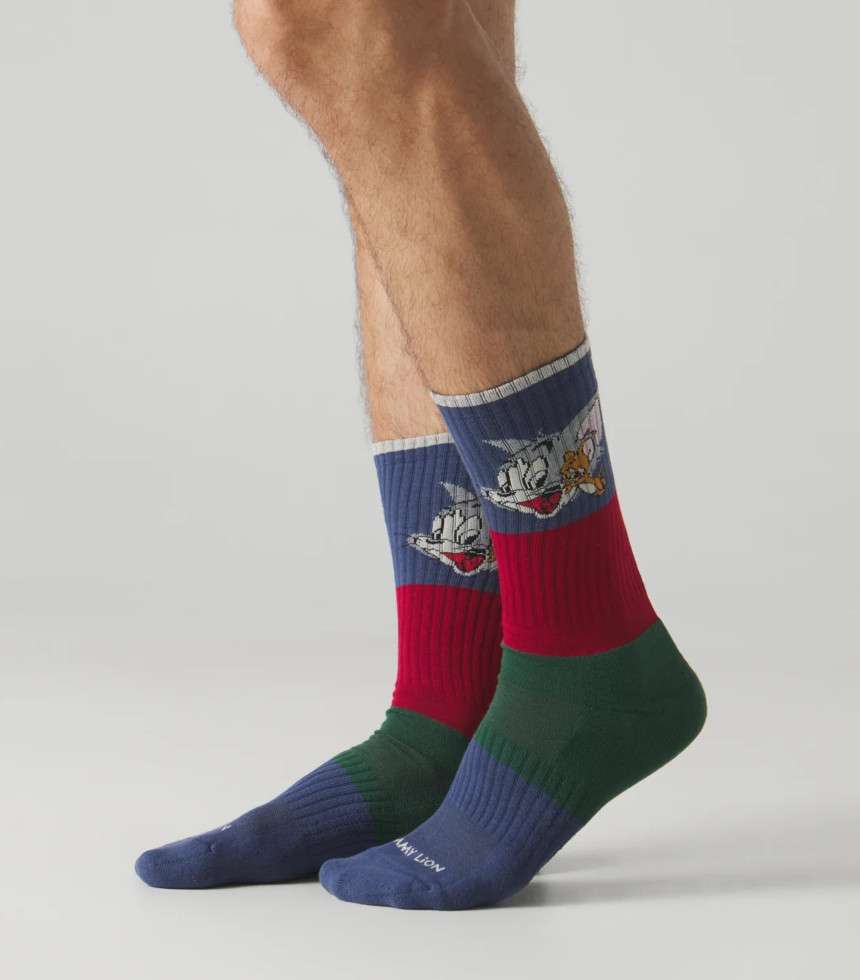 Chaussettes Athletic Tom and Jerry bleu marine