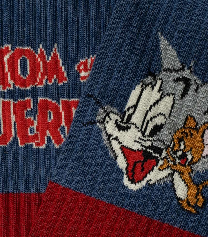Chaussettes Athletic Tom and Jerry bleu marine