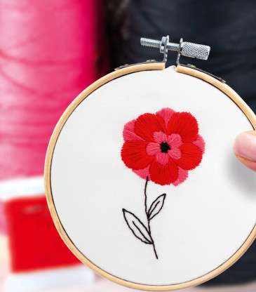 Kit broderie grande fleur