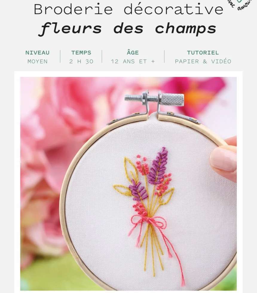 Kit broderie Fleurs des champs