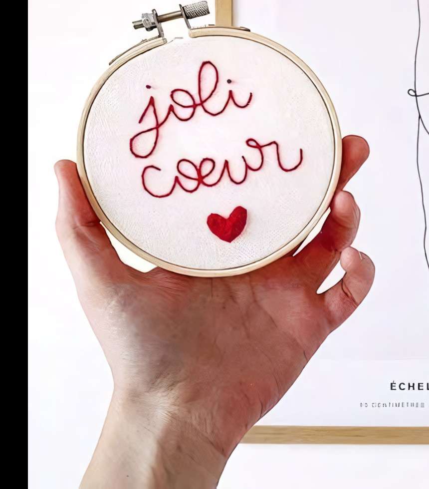 Broderie décorative Joli Cœur