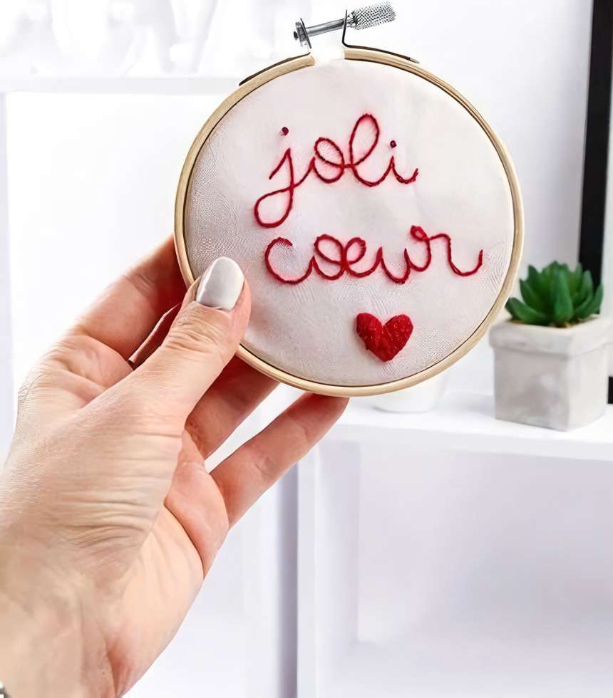 Broderie décorative Joli Cœur