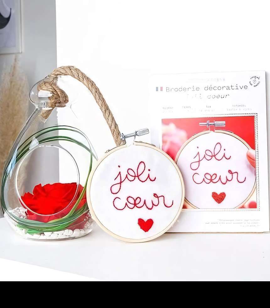 Broderie décorative Joli Cœur