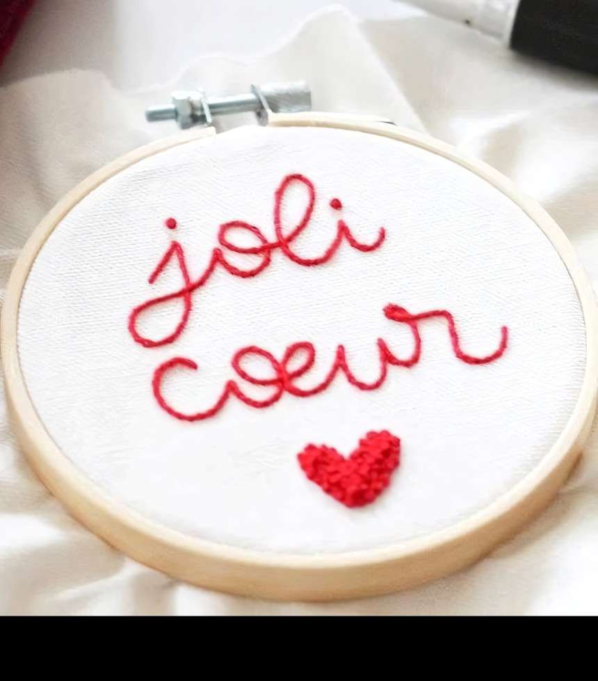 Broderie décorative Joli Cœur