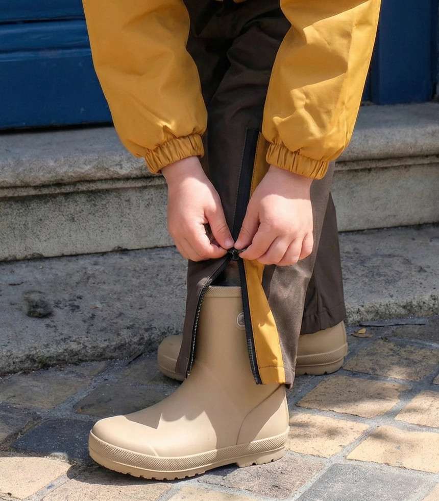 Pantalon de pluie enfant kaki