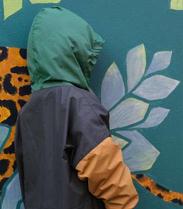 Poncho de pluie enfant kaki