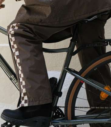 Pantalon de pluie damier kaki