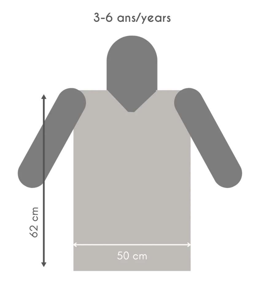 Poncho de pluie enfant zèbre chocolat