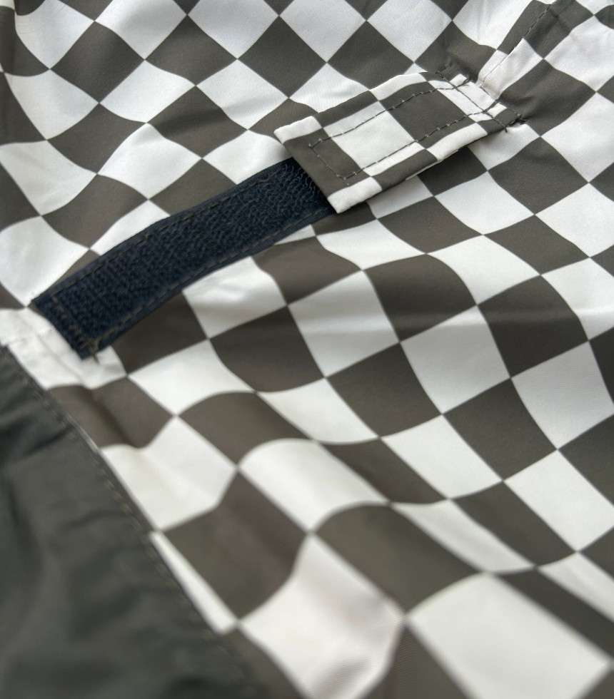 Poncho de pluie damier kaki