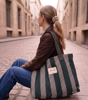 Sac cabas XL Wild Life kaki