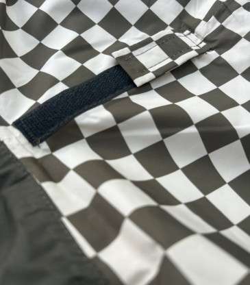 Poncho long damier kaki