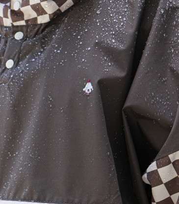 Poncho long damier kaki