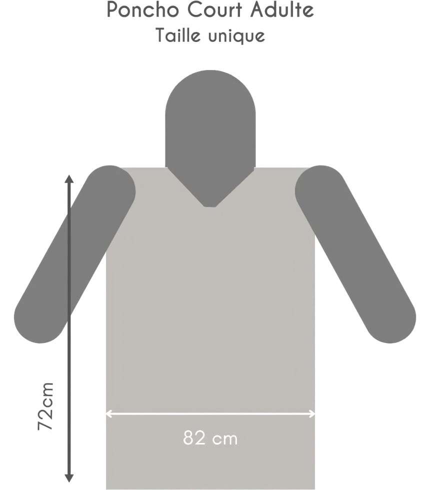 Poncho de pluie court damier kaki