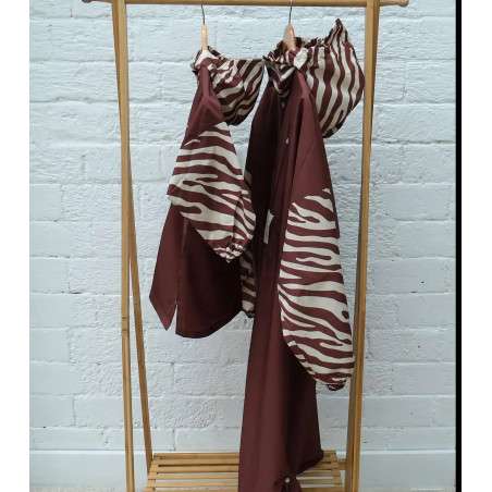 PLP PONCHOLONGCHOZEB-CHOCOLATE ZEBRA