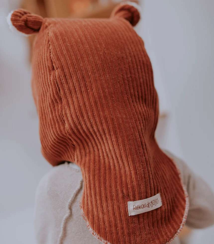 Cagoule velours paprika