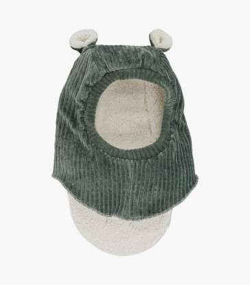 Cagoule velours kaki