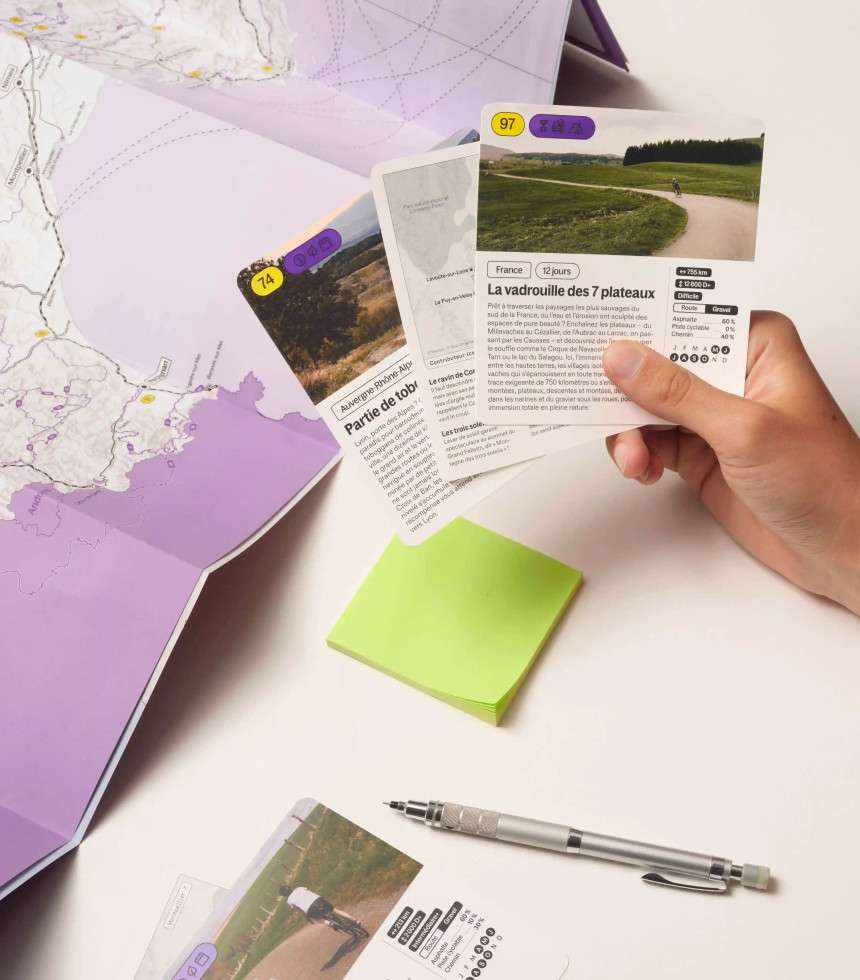 Carte 100 randonnées vélo France
