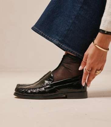 Mocassins Halley cuir noir