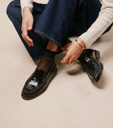 Mocassins Halley cuir noir