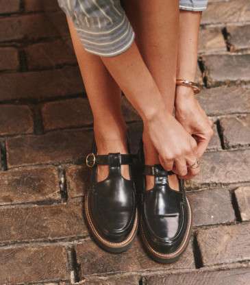 Derbies Carmen cuir noir