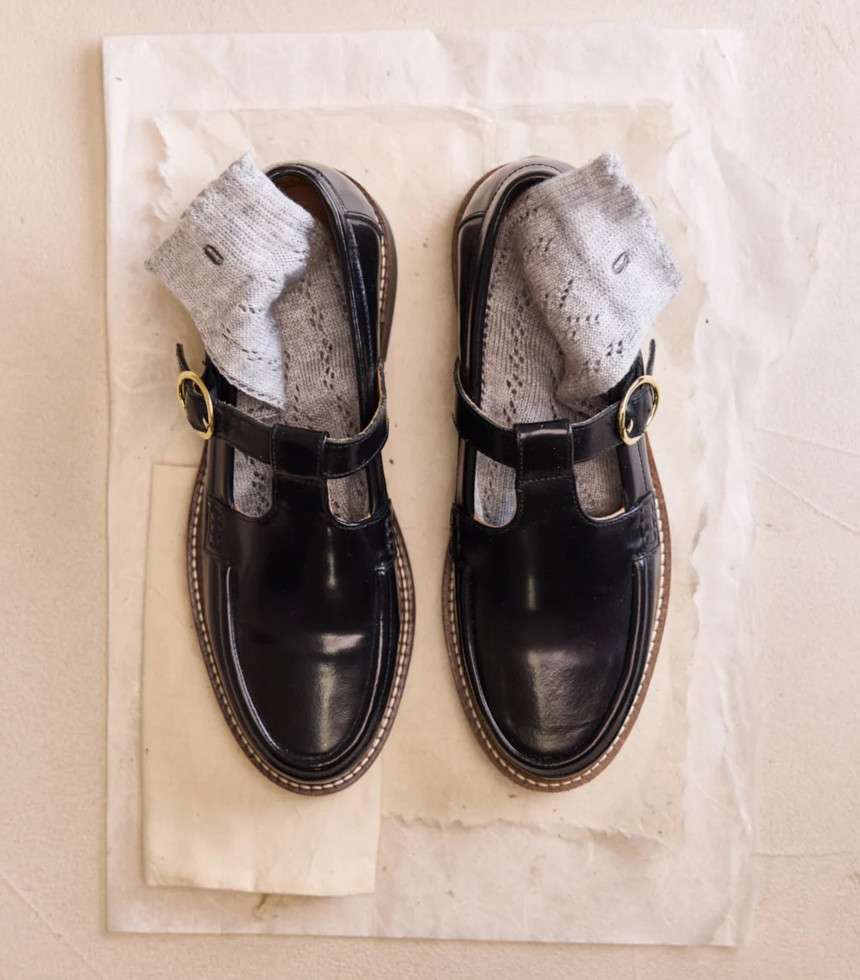 Derbies Carmen cuir noir