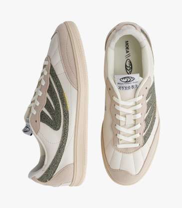 Baskets Flow beige et vert
