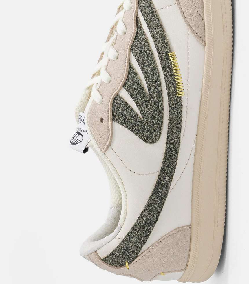 Baskets Flow beige et vert