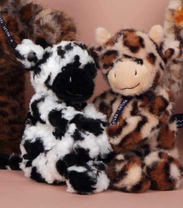 Peluche vache Suzette noir et blanc
