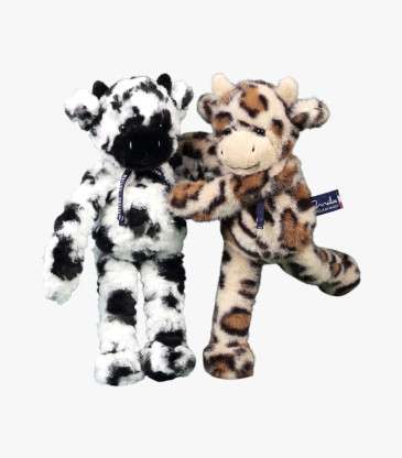 Peluche vache Suzette noir et blanc