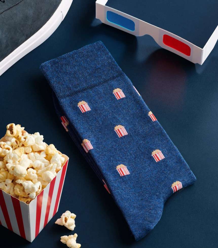 Chaussettes The Popcorn bleu