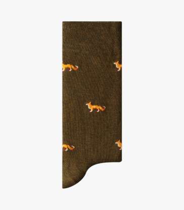 Chaussettes The Fantastic motif renard marron