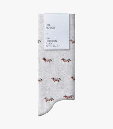 Chaussettes The Pooch gris