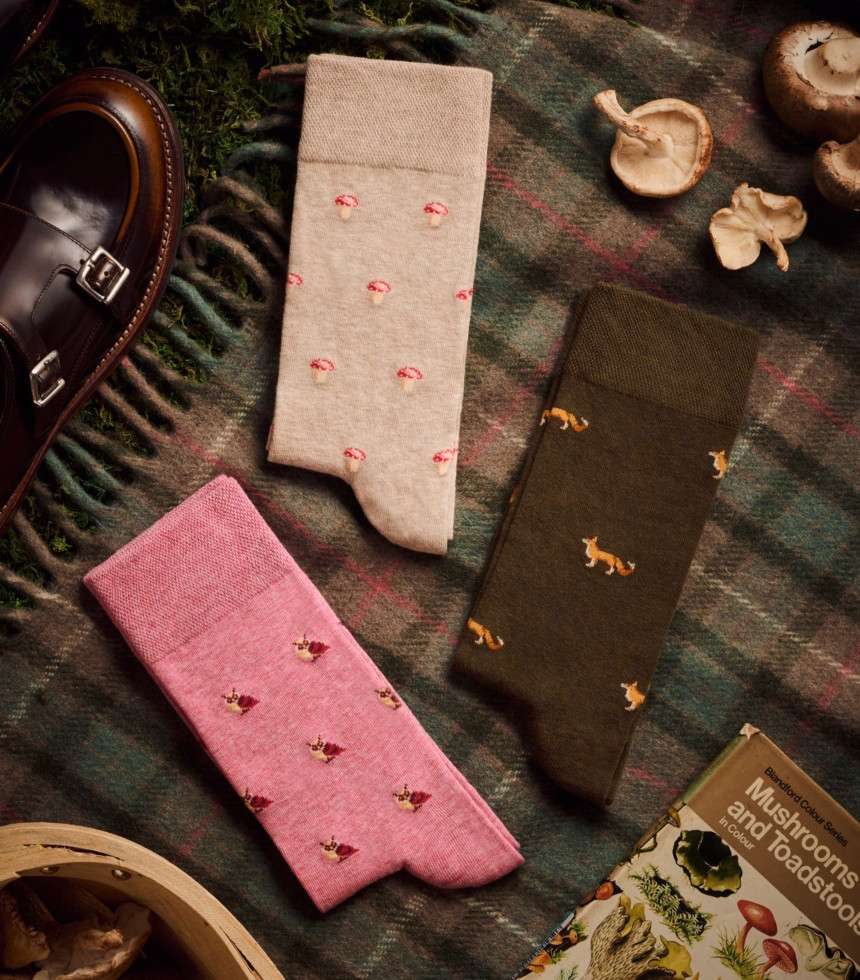 Chaussettes The Fantastic motif renard marron