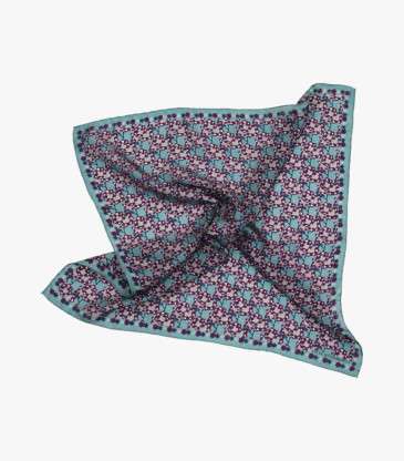 Mini foulard Tournesol prune
