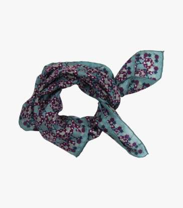 Mini foulard Tournesol prune