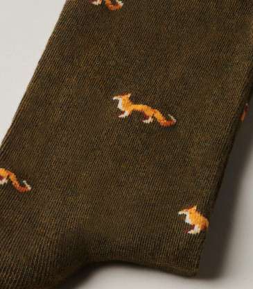 Chaussettes The Fantastic motif renard marron