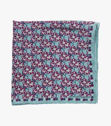 Mini foulard Tournesol prune