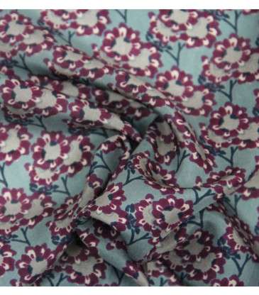 Mini foulard Tournesol prune