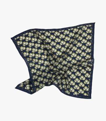 Mini foulard Tournesol marine