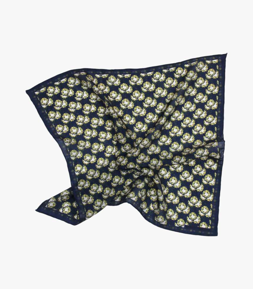 Mini foulard Tournesol marine