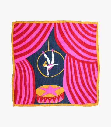Mini foulard Luna Park fuchsia